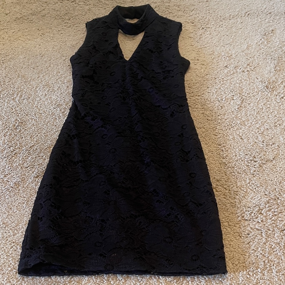 B Darlin Black Lace Mini Dress